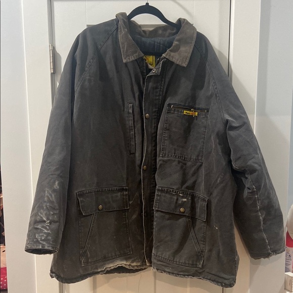 Vintage 80s Work N Sport Corduroy Collar Detroit Denim Jacket Size 3 X-Large - Picture 1 of 1